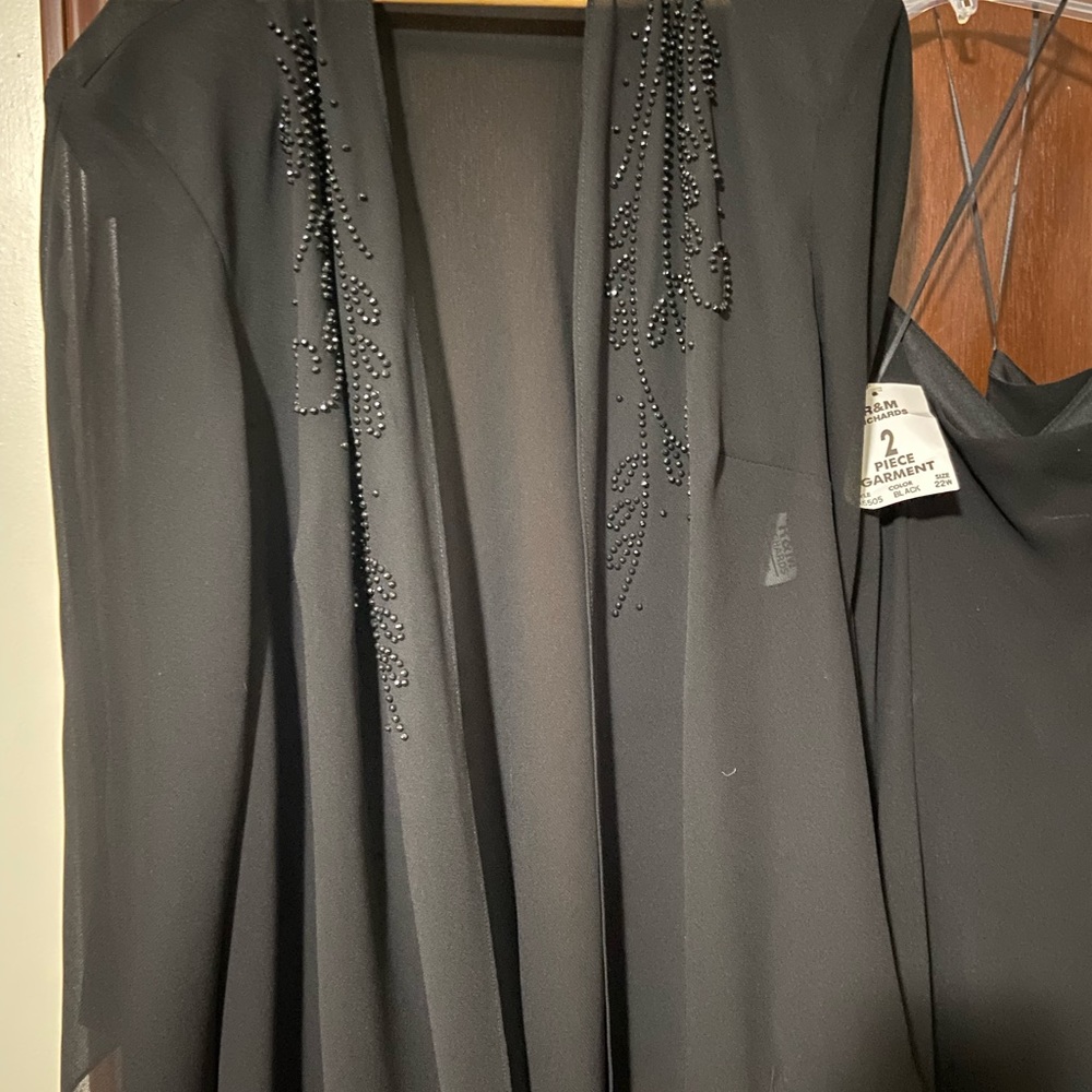 New Black Evening gown with matching jacket